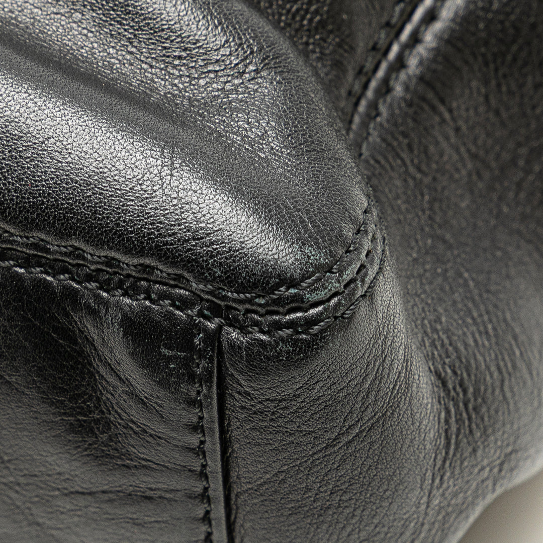 Chanel CC Cuir d’agneau Tortoise Handle Cabas