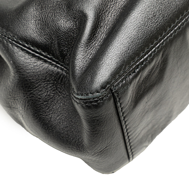 Chanel CC Cuir d’agneau Tortoise Handle Cabas