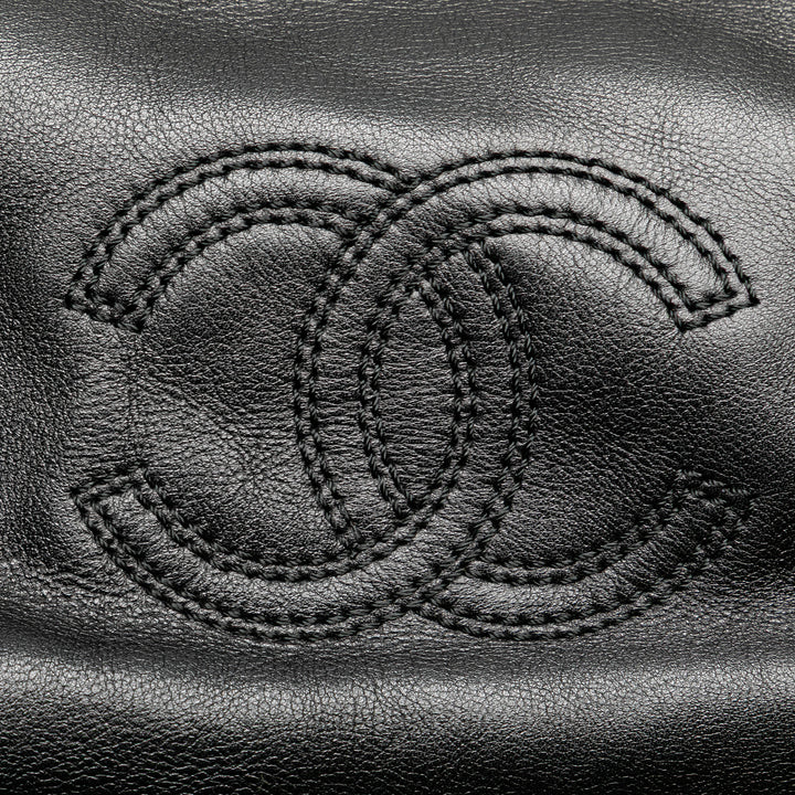 Chanel CC Cuir d’agneau Tortoise Handle Cabas