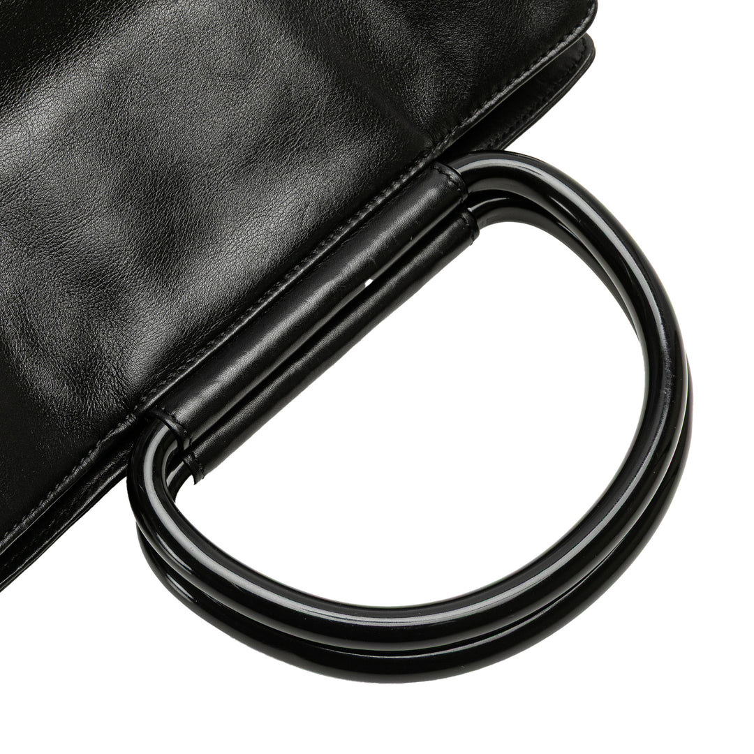 Chanel CC Cuir d’agneau Tortoise Handle Cabas