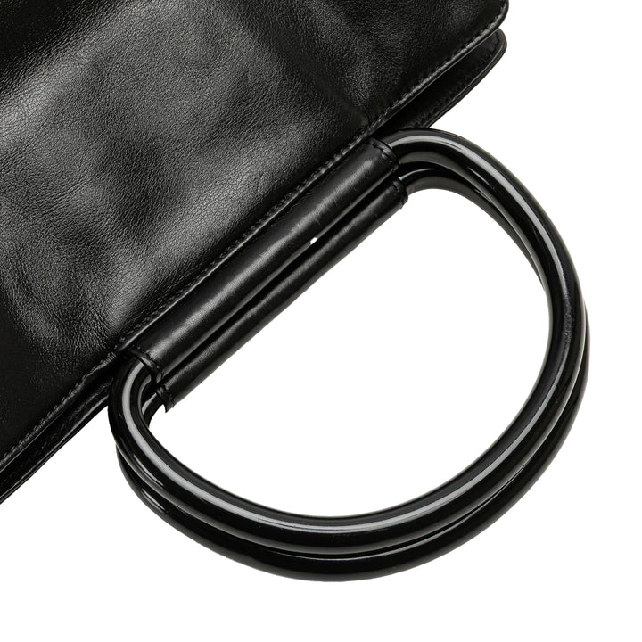 Chanel CC Cuir d’agneau Tortoise Handle Cabas