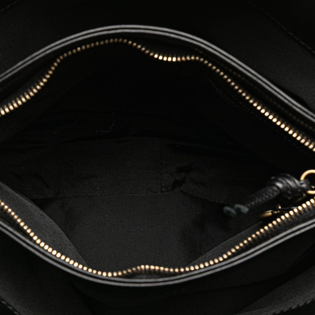 Chanel CC Cuir d’agneau Tortoise Handle Cabas