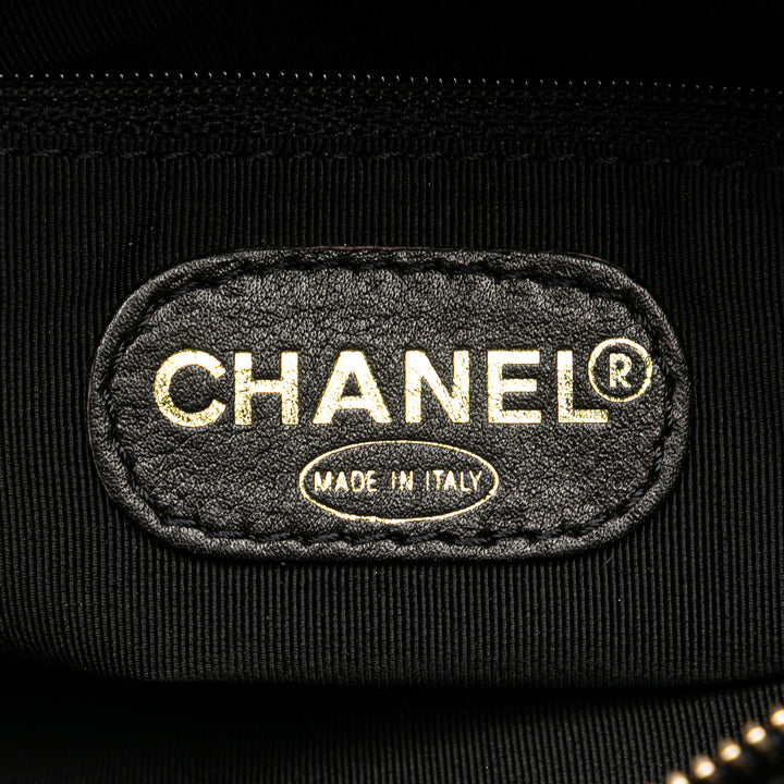 Chanel CC Cuir d’agneau Tortoise Handle Cabas