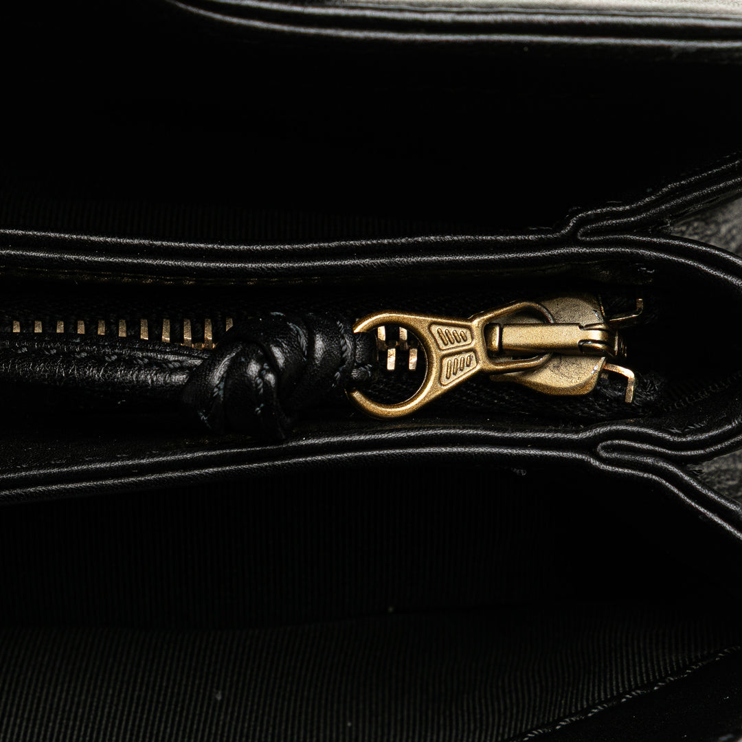 Chanel CC Cuir d’agneau Tortoise Handle Cabas