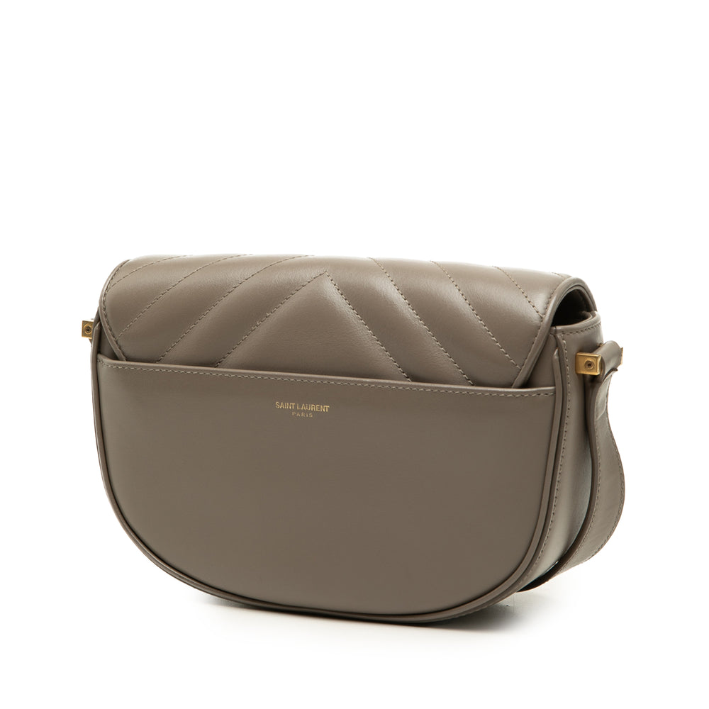 Saint Laurent Matelasse Joan Sac Petit Cuir de veau Marron – vue 2 – GABY PARIS