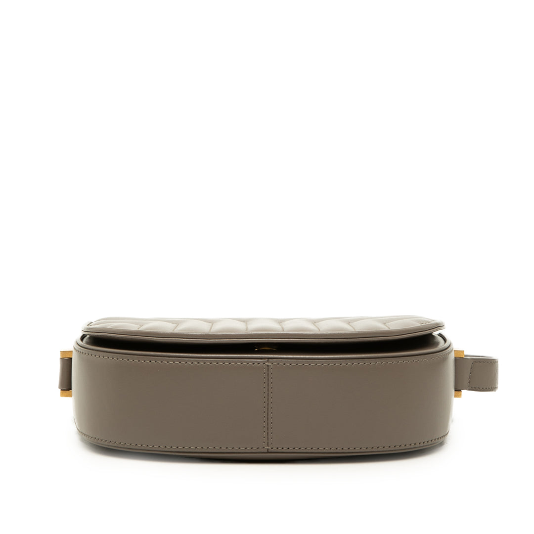 Saint Laurent Matelasse Joan Sac Petit Cuir de veau Marron – vue 3 – GABY PARIS