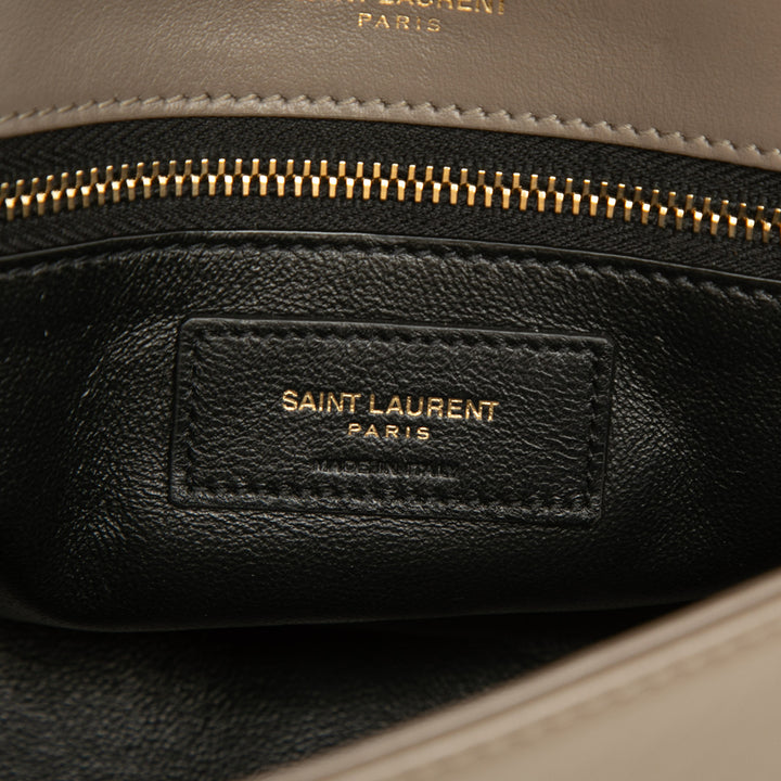 Saint Laurent Matelasse Joan Sac Petit Cuir de veau Marron – vue 5 – GABY PARIS