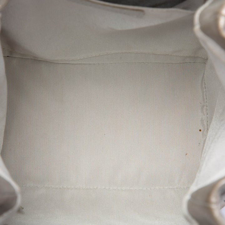 Chevron Irisé Urban Spirit Sac seau Petit Cuir de veau Argenté
