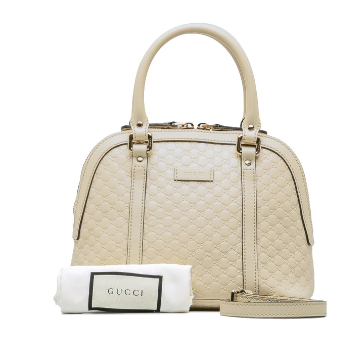 Mini Microguccissima Dome Satchel White - Gaby Paris