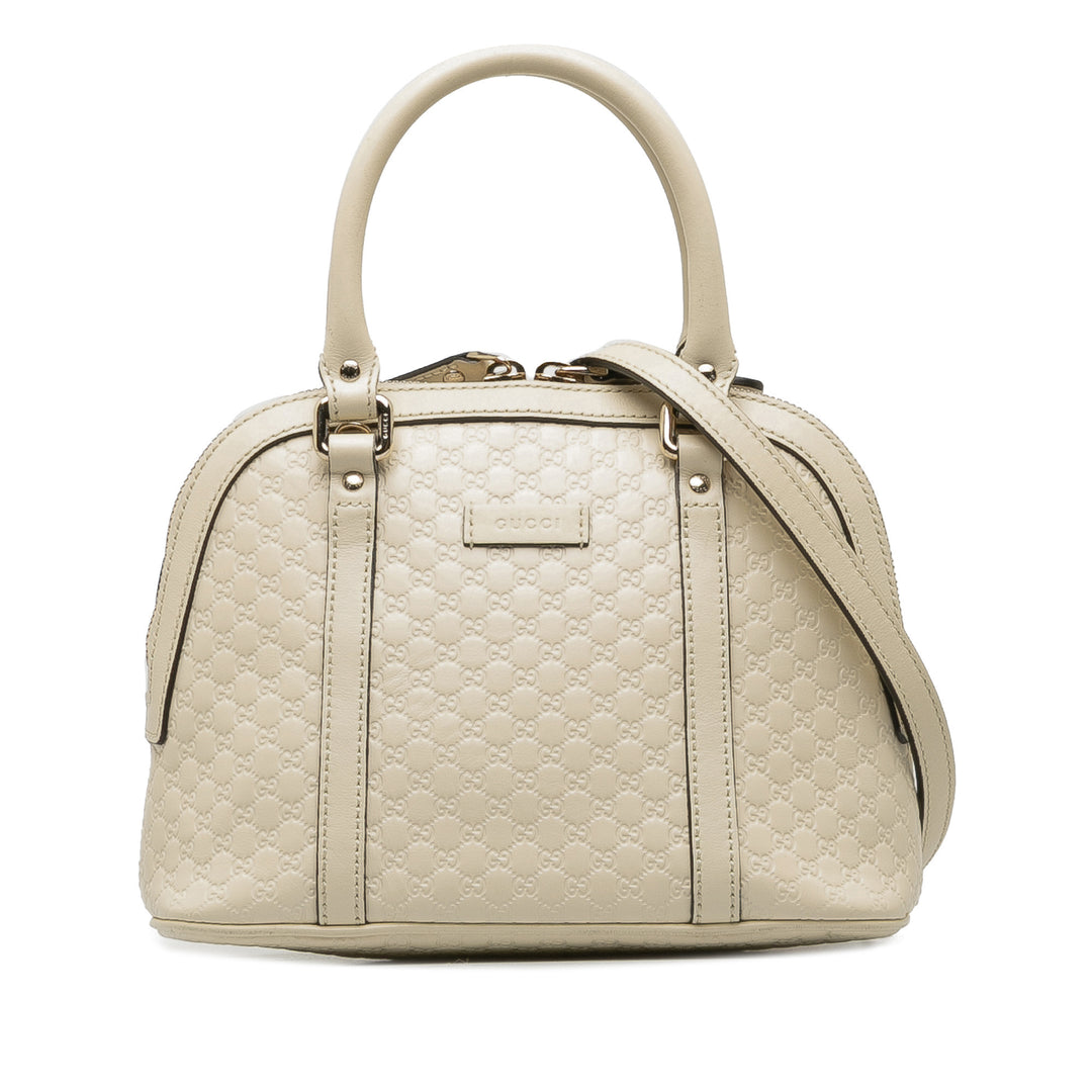 Mini Microguccissima Dome Satchel White - Gaby Paris