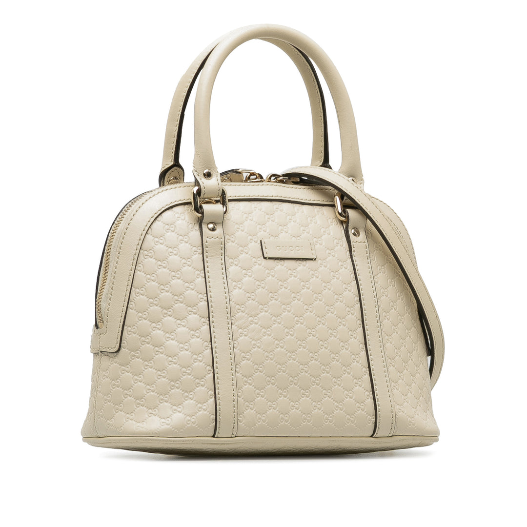 Mini Microguccissima Dome Satchel White - Gaby Paris