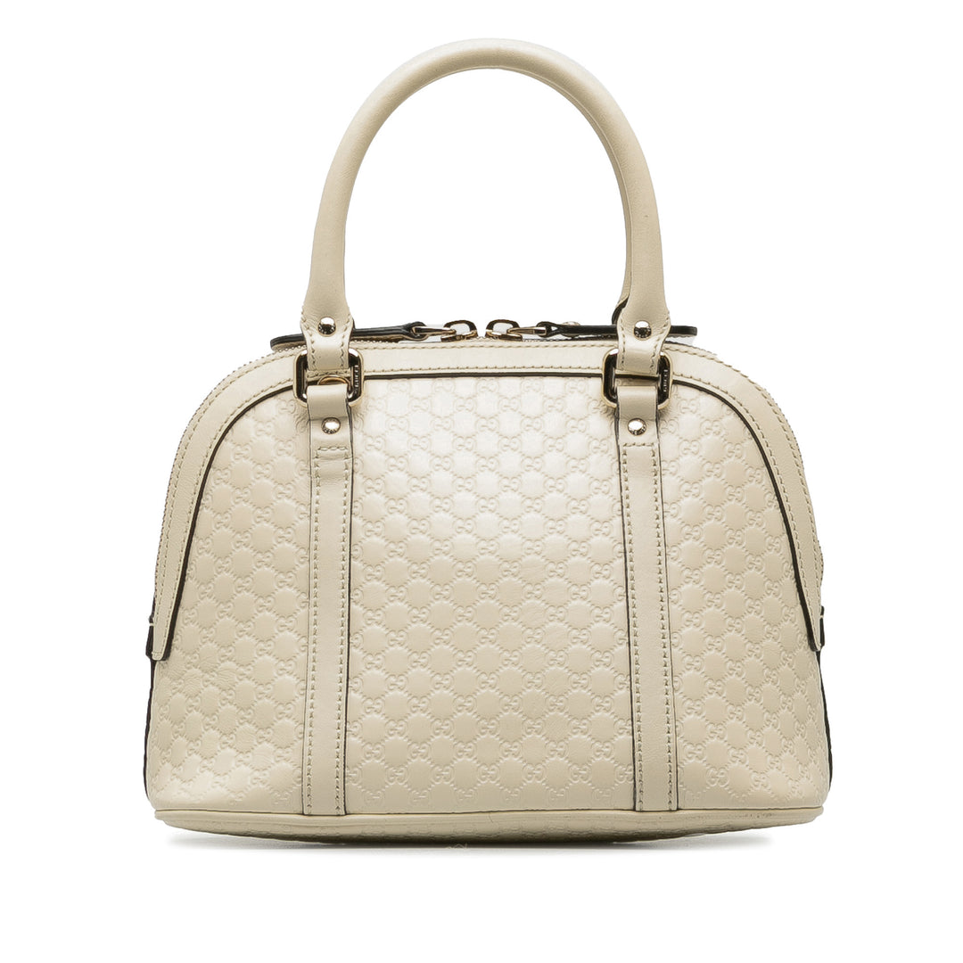 Mini Microguccissima Dome Satchel White - Gaby Paris