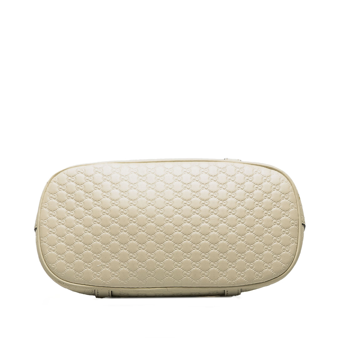 Mini Microguccissima Dome Satchel White - Gaby Paris