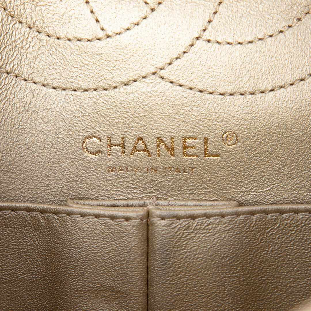 Chanel Matelassé Metallic vieilli Cuir de veau Reissue 2.55 Double rabat 226