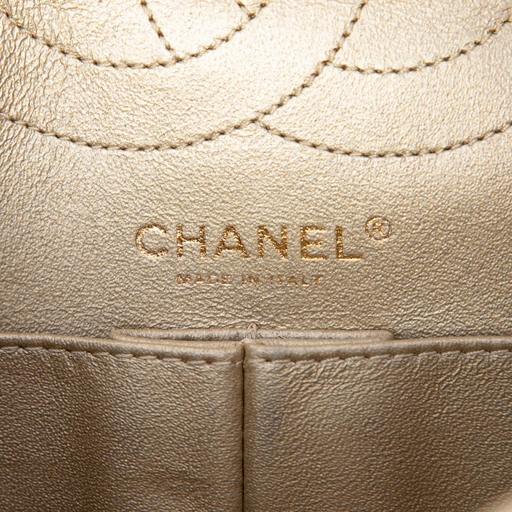 Chanel Matelassé Metallic vieilli Cuir de veau Reissue 2.55 Double rabat 226