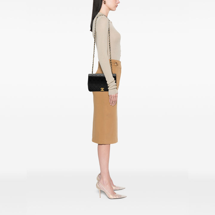 Chanel CC Matelassé Cuir d’agneau Rabat intégral