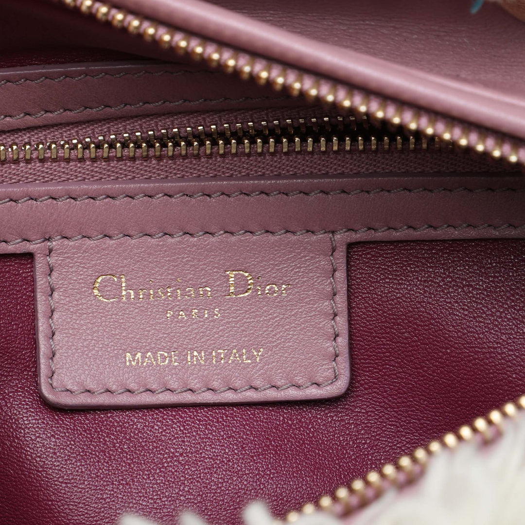 Dior Lady Dior Moyen Tweed Blanc – vue 5 – GABY PARIS