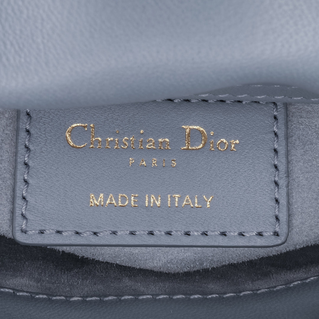 Micro Lambskin Cannage Lady Dior Blue - Gaby Paris