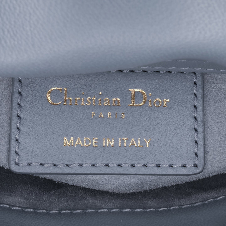 Micro Lambskin Cannage Lady Dior Blue - Gaby Paris