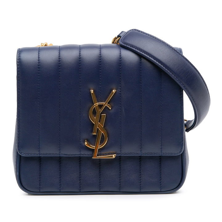 Saint Laurent Medium Cuir d’agneau Monogram Vicky Chain Bag