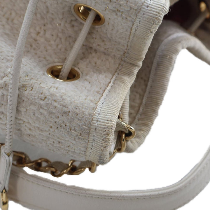 Chanel Small Tweed Deauville Drawstring Bucket Bag Blanc – GABY PARIS Authentique