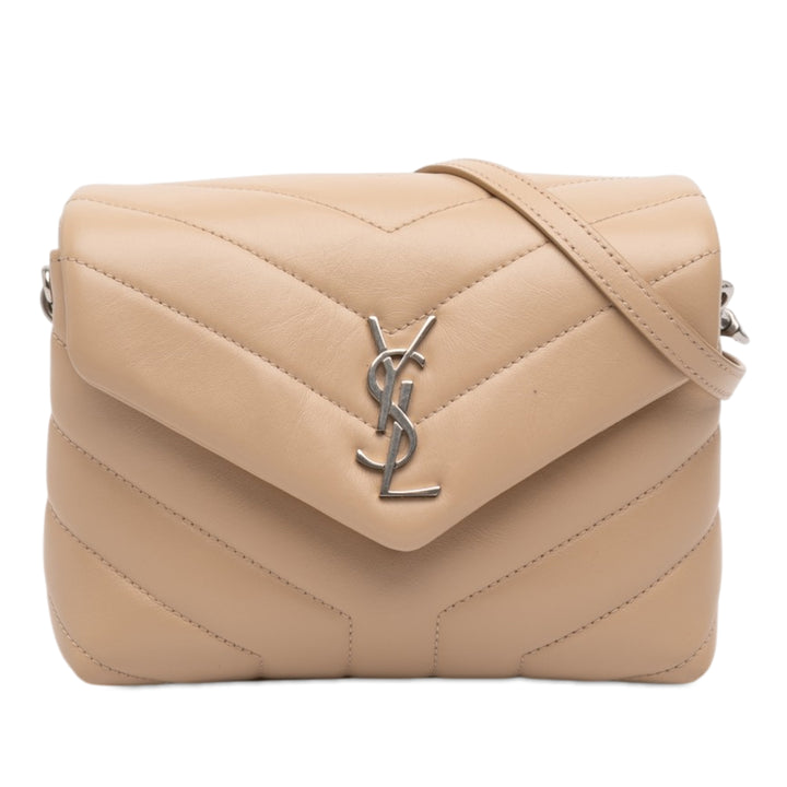 Saint Laurent Matelasse LouLou Sac Toy Cuir de veau Beige – vue principale – GABY PARIS