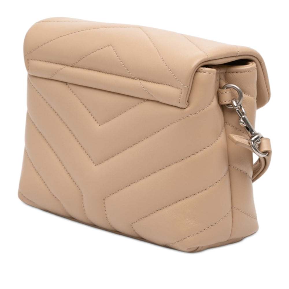 Saint Laurent Matelasse LouLou Sac Toy Cuir de veau Beige – vue 2 – GABY PARIS
