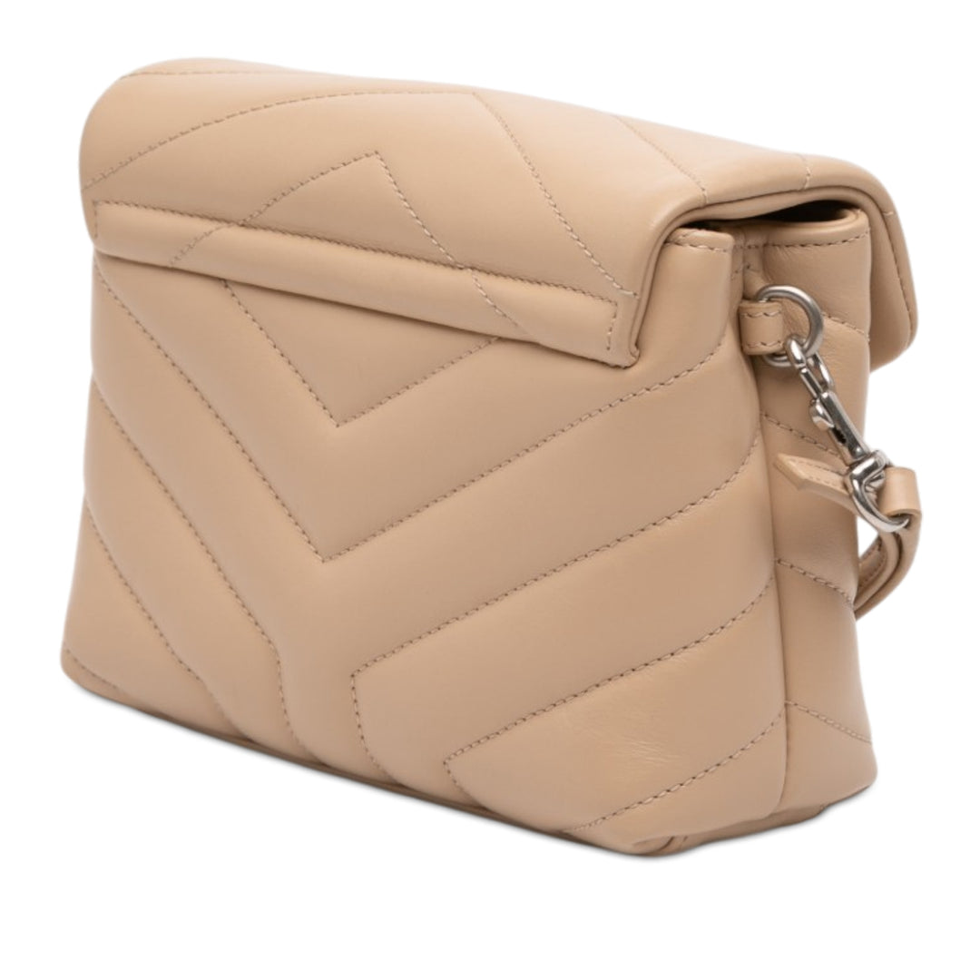 Saint Laurent Matelasse LouLou Sac Toy Cuir de veau Beige – vue 2 – GABY PARIS