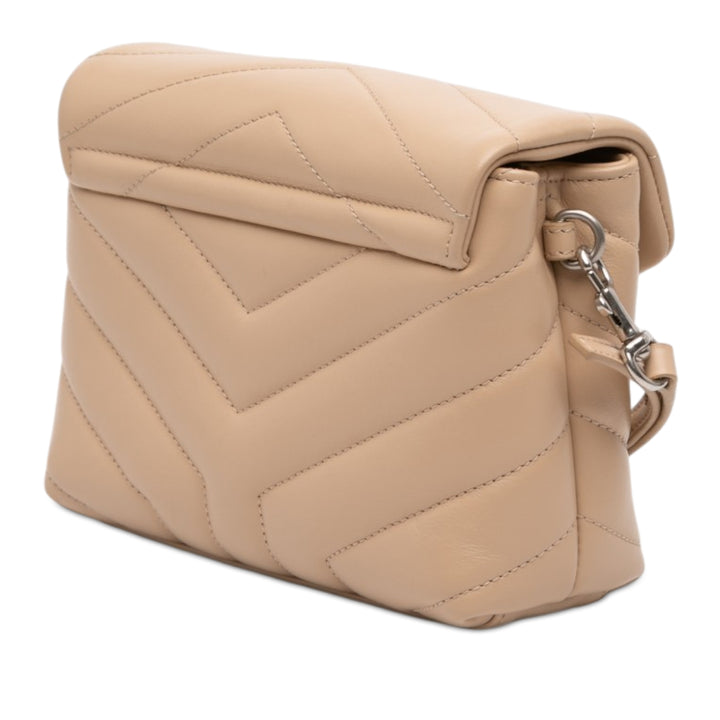 Saint Laurent Matelasse LouLou Sac Toy Cuir de veau Beige – vue 2 – GABY PARIS