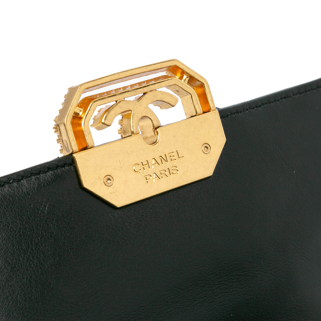 Chanel Matelassé Cuir d’agneau Octagonal Buckle Sac porté croisé