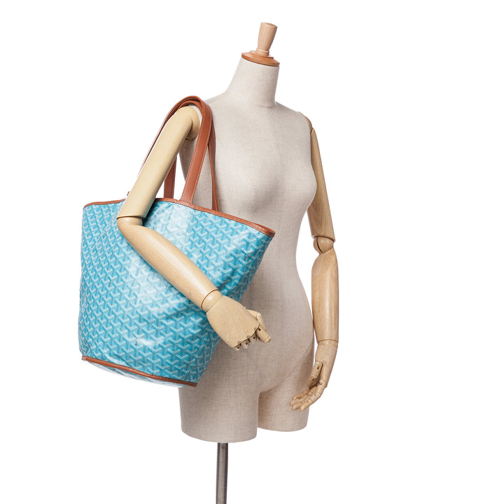 Goyardine Reversible Belharra Tote Blue - Gaby Paris