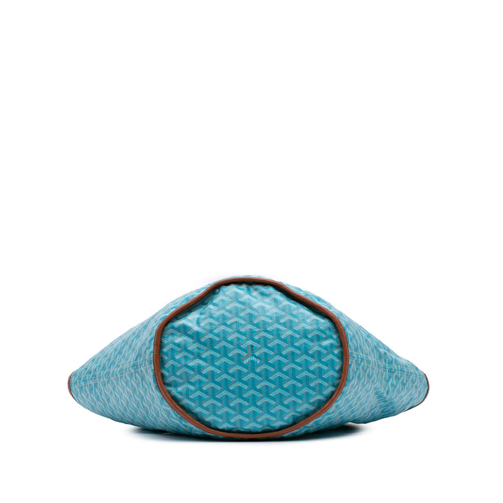 Goyardine Reversible Belharra Tote Blue - Gaby Paris
