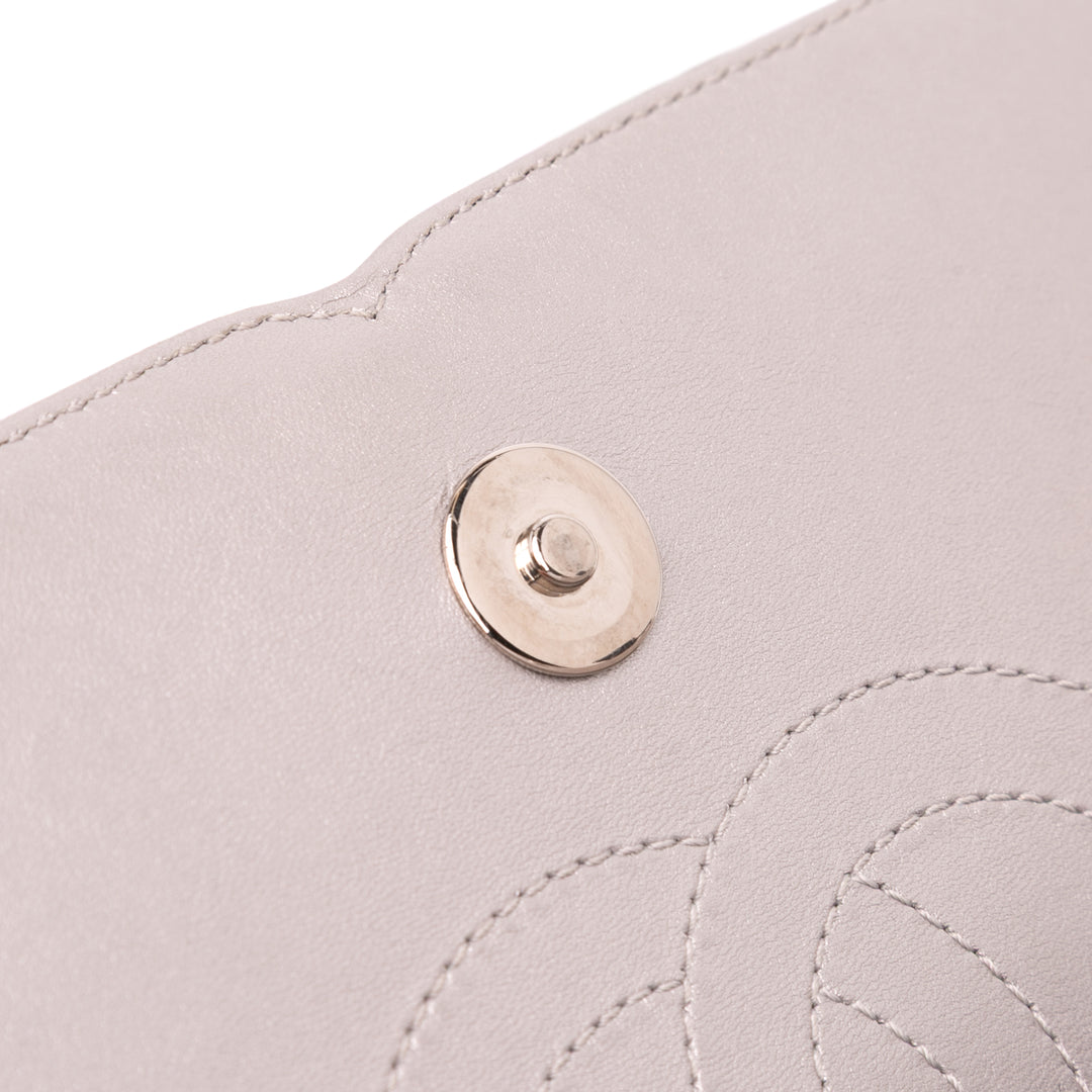 Chanel Small Métallisé Caviar CC Filigree Flap Argenté