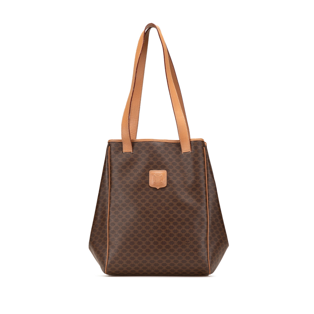Macadam Coated Canvas Tote Brown - Gaby Paris