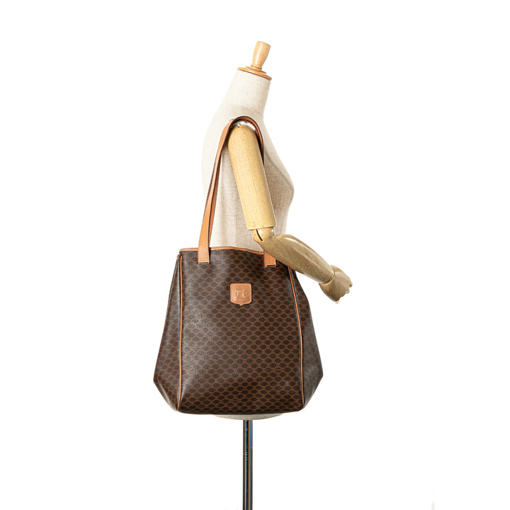 Macadam Coated Canvas Tote Brown - Gaby Paris