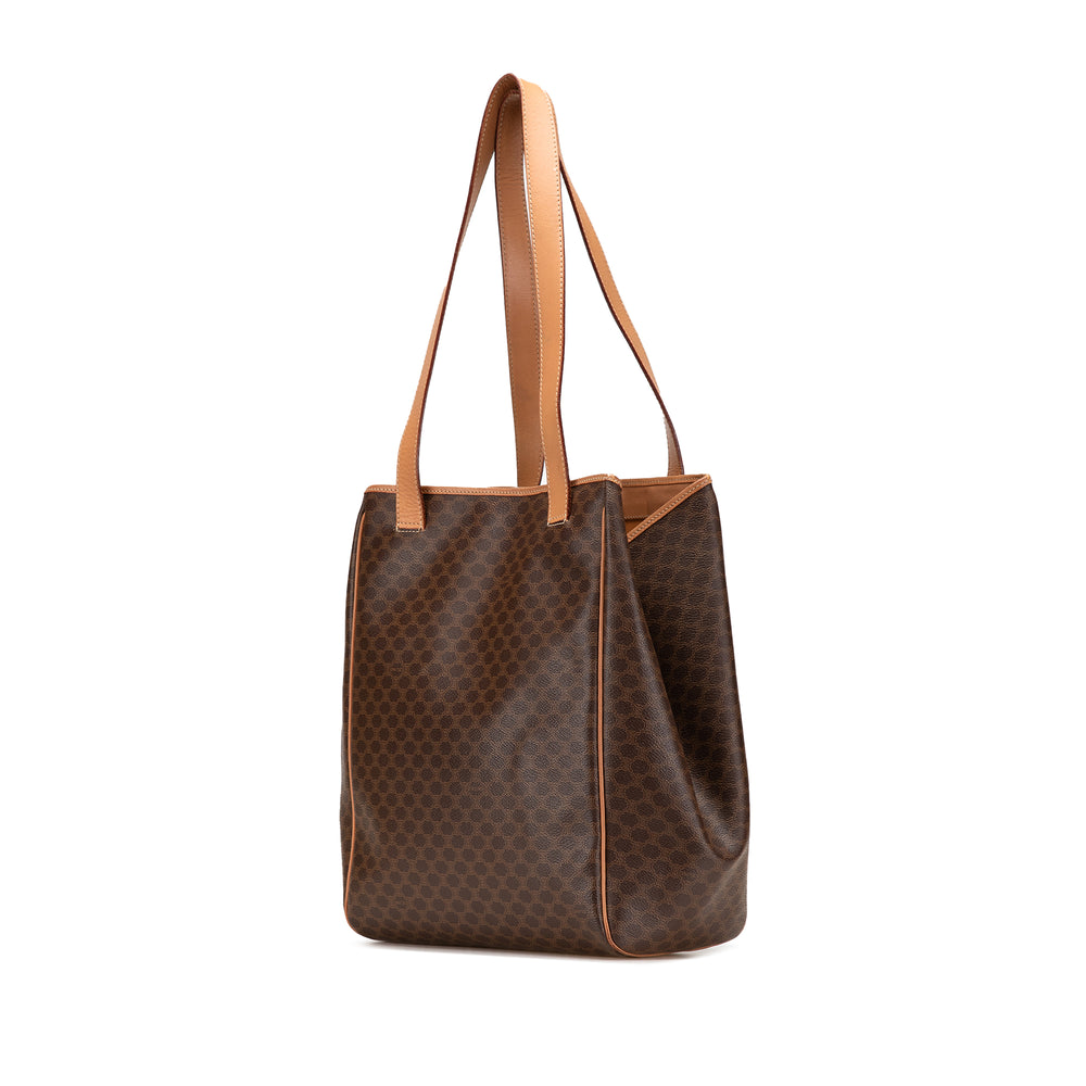 Macadam Coated Canvas Tote Brown - Gaby Paris