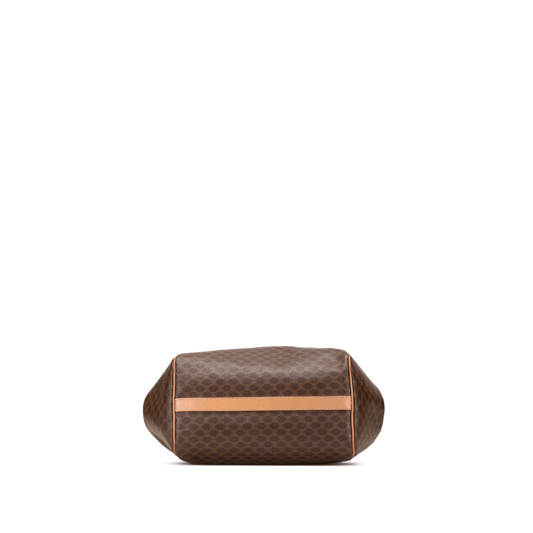Macadam Coated Canvas Tote Brown - Gaby Paris