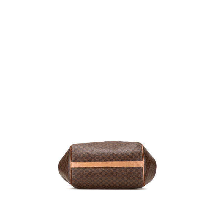 Macadam Coated Canvas Tote Brown - Gaby Paris