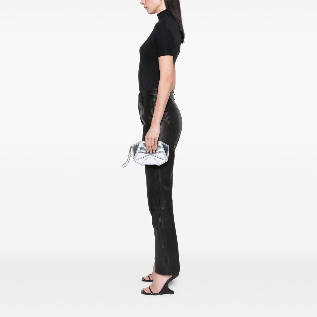 Chanel Métallisé Midnight Swim Wristlet Pochette Cuir d'agneau
