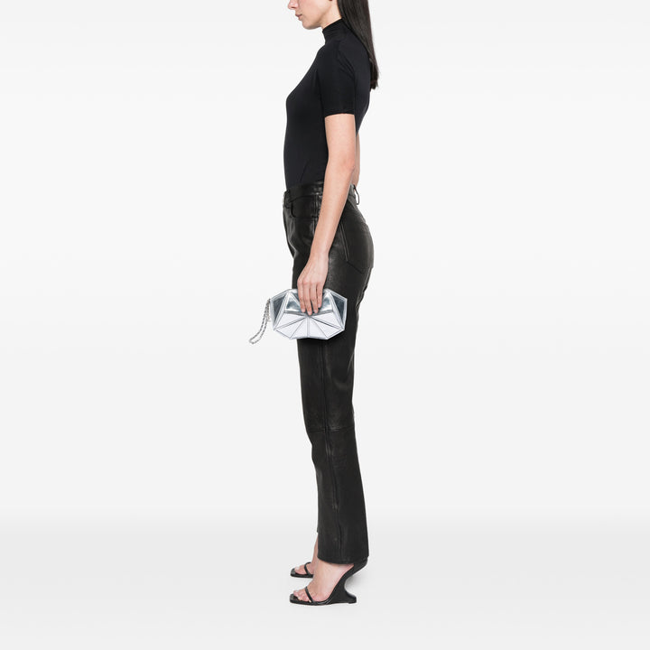 Chanel Métallisé Midnight Swim Wristlet Pochette Cuir d'agneau