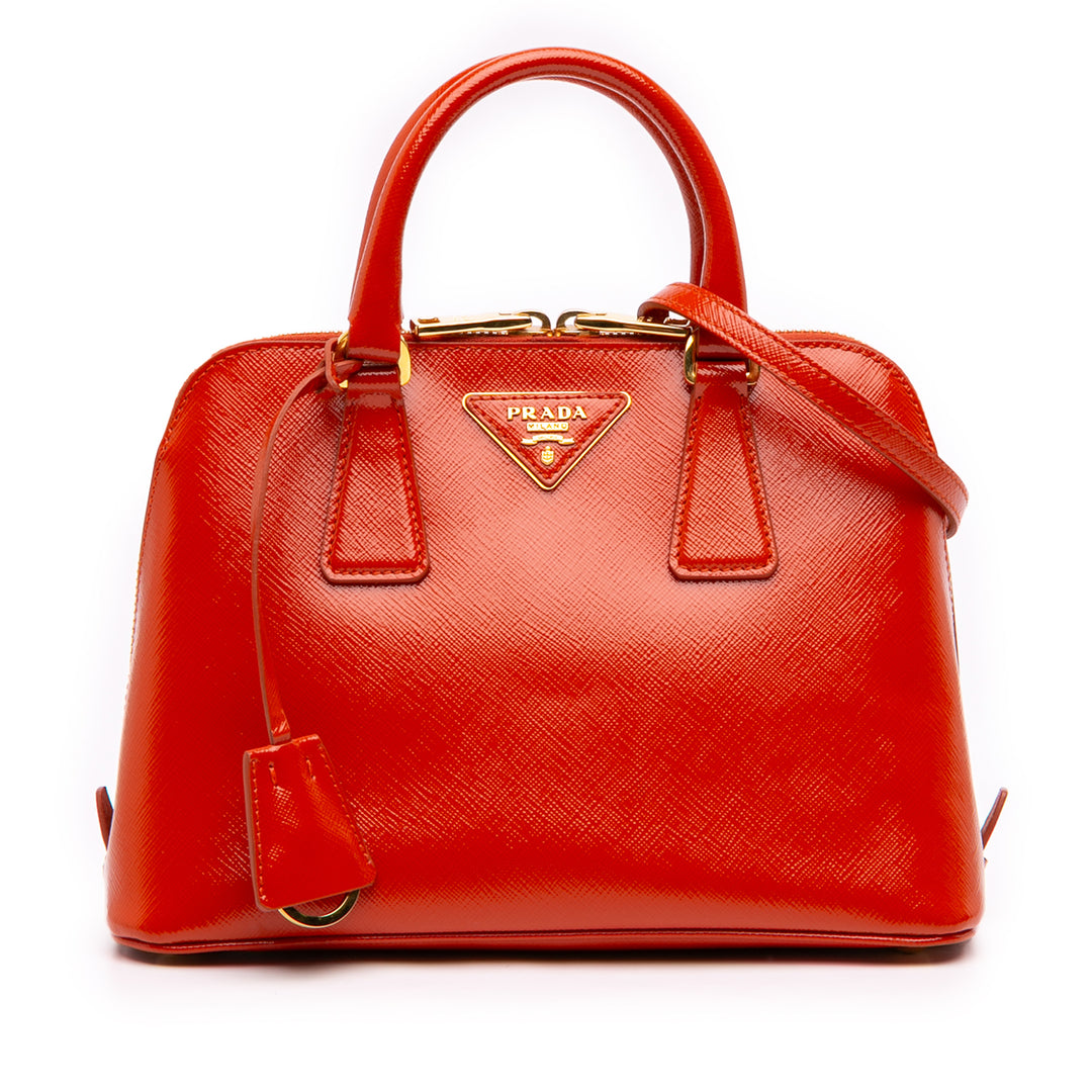 Prada Small Saffiano Vernice Promenade Sac