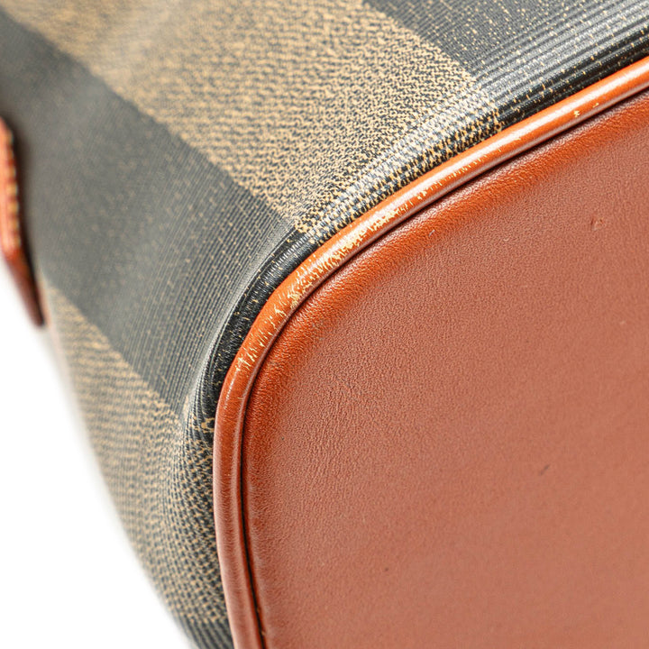 Pequin Coated Canvas Dome Satchel Brown - Gaby Paris