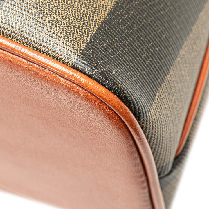 Pequin Coated Canvas Dome Satchel Brown - Gaby Paris