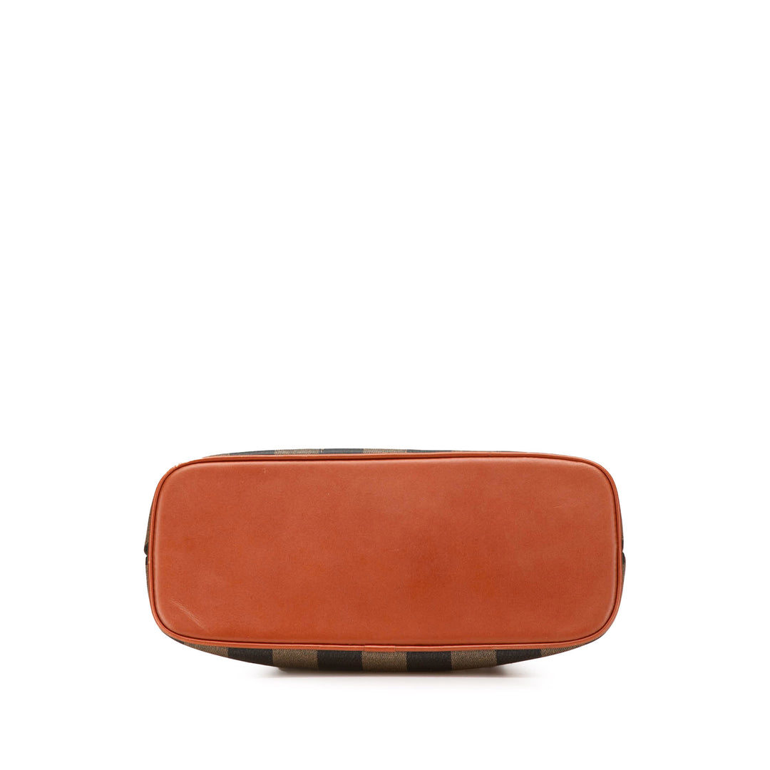 Pequin Coated Canvas Dome Satchel Brown - Gaby Paris