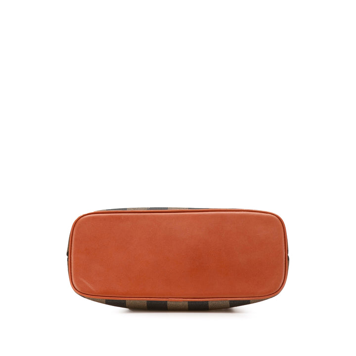 Pequin Coated Canvas Dome Satchel Brown - Gaby Paris