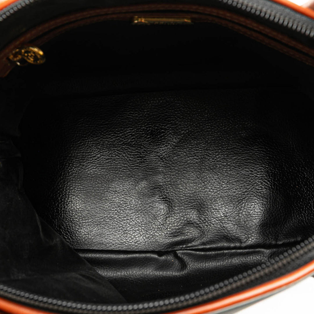 Pequin Coated Canvas Dome Satchel Brown - Gaby Paris