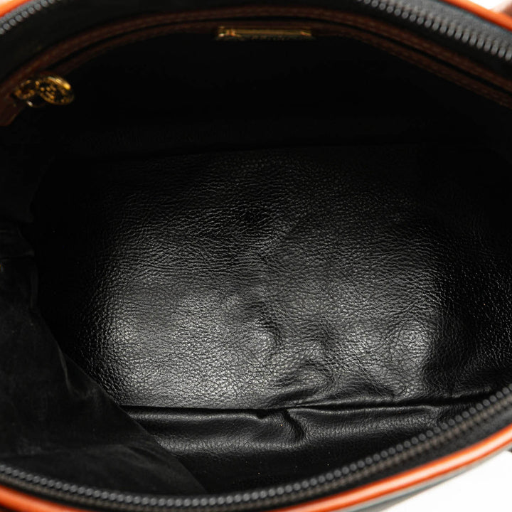 Pequin Coated Canvas Dome Satchel Brown - Gaby Paris
