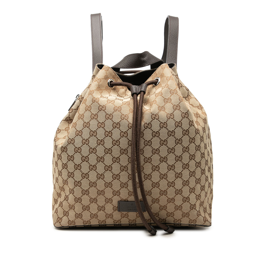 GG Sac à dos à cordon Beige