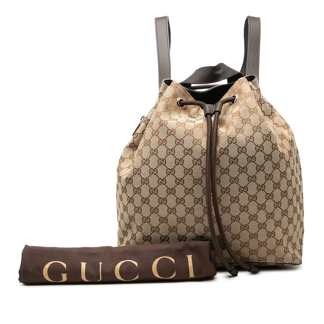 GG Sac à dos à cordon Beige