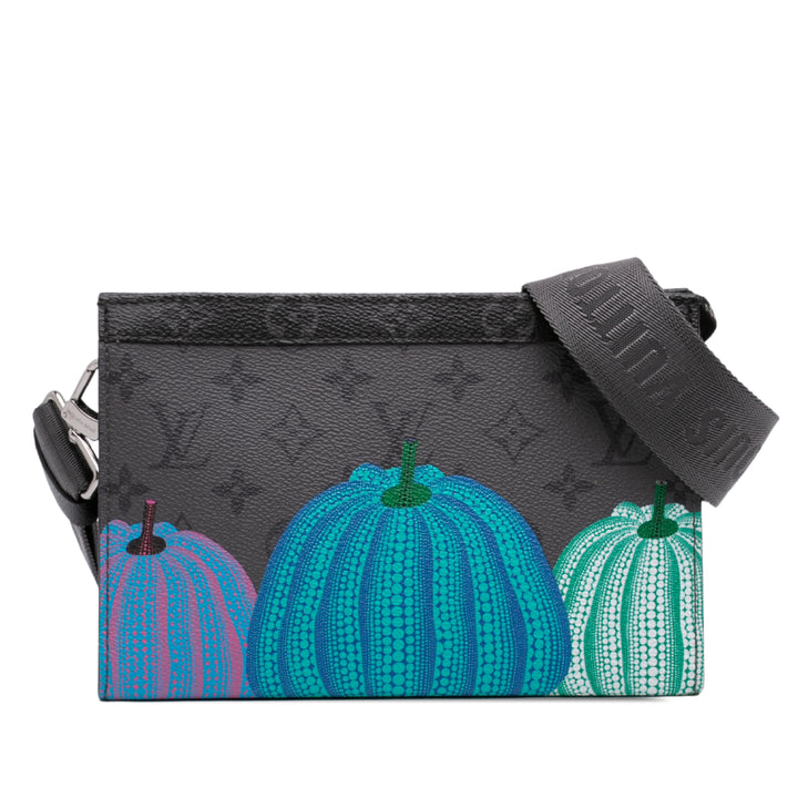 Yayoi Kusama Reverse Pumpkin Wearable Portefeuille Monogram Eclipse Gris